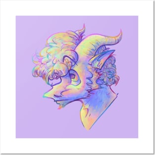 Iridescent goat Posters and Art